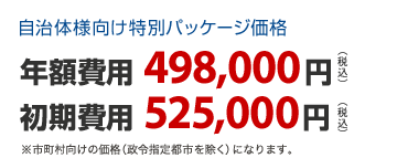 年額費用498000円 初期費用525000